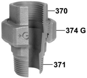 Picture of +GF+ 331 Verschraubung, flach dichtend, ISO/EN U2, Dimension ″: 1, Art.Nr.: 771331206