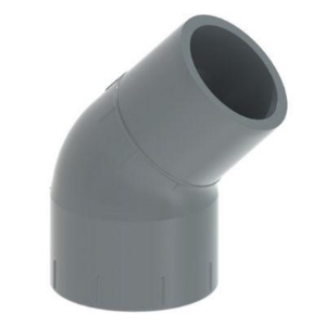 Picture of +GF+ PRO-FIT Winkel 45° PVC-U metrisch, Grösse: 20‑16, Art.Nr.: 721150306