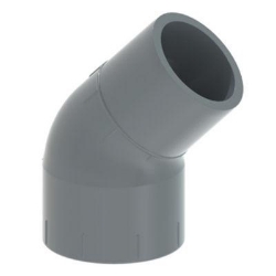 Picture of +GF+ PRO-FIT Winkel 45° PVC-U metrisch, Grösse: 25‑20, Art.Nr.: 721150307