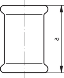 Picture of +GF+ PRESS-FIT Wasser Schiebemuffe Kupfer, d mm: 42, Art.Nr.: 767627029