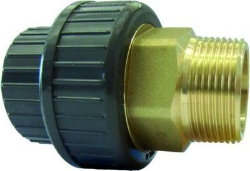 Picture of +GF+ Übergangsverschraubung PVC-U/Messing metrisch R, d mm: 40, Art.Nr.: 721550909
