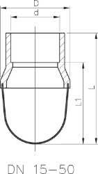 Picture of +GF+ Saugkorb Typ 050 PVC-U Mit Klebemuffen metrisch, Grösse: 90, Art.Nr.: 161050033