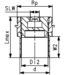 Picture of +GF+ ELGEF Plus Sperrblasenadapter PE100 d63mm / SDR11 / Mit Messingstopfen / Maximale Anbohrung 56.5 mm, d mm: 63, Art.Nr.: 193280294