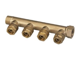 Picture of +GF+ INSTAFLEX Verteiler 90° Messing 3/4" (DN 20), d mm: 16, Art.Nr.: 760857065