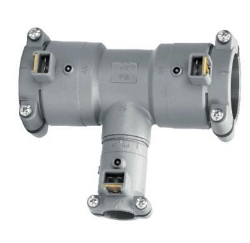 Picture of +GF+ INSTAFLEX Elektroschweiss T-Stück 90° reduziert PB, d1 mm: 63, Art.Nr.: 761069263