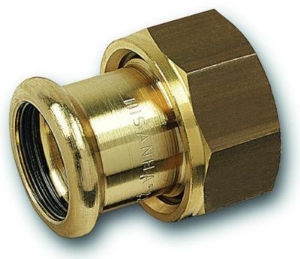 Picture of +GF+ PRESS-FIT Wasser Einlegeteil mit Mutter Siliziumbronze, d mm: 15, Art.Nr.: 767635905