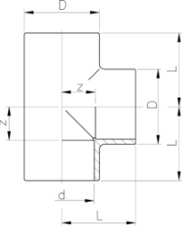 Picture of +GF+ INSTAFLEX T-Stück 90° egal PB, d mm: 16, Art.Nr.: 761066620