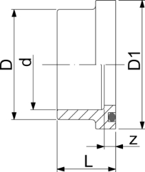 Picture of +GF+ INSTAFLEX Bundbuchse mit Nut PB Mit Nut, d mm: 90, Art.Nr.: 761066648