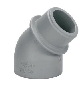 Picture of +GF+ INSTAFLEX Winkel 45° PB Mit Muffe-Stutzen, d mm: 50, Art.Nr.: 761066912