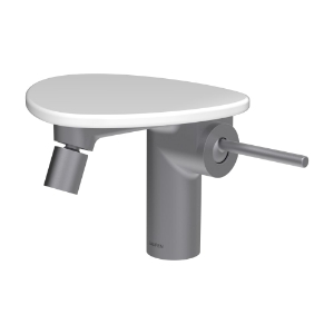 Picture of LAUFEN - ADA - Bidetmischer, Ablage ohne Loch, Ausladung 110 mm, Festauslauf, mit Ablaufventil Clic-Clac, Art.Nr. :HF506710501060