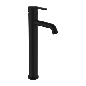 Bild von LAUFEN - LUA - Standsäulen-Waschtischmischer, Ausladung 135 mm, Festauslauf, Eco+ Funktion, ohne Ablaufventil, PVD Titanschwarz matt, Art.Nr. :H3110880811201