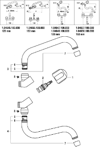 Bild von LAUFEN - AUSLAUF FÜR 4648 + 4658 CHROM, Art.Nr. :WI107648100000