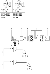 Bild von LAUFEN - WANDAUSLAUF 225MM ZU TWIN CHRO, Art.Nr. :WI534076100000