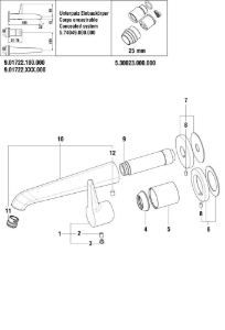 Bild von LAUFEN - AUSLAUF 180MM ZU SBOX 2P PURE CHRO, Art.Nr. :WI534131100000