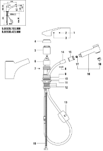 Bild von LAUFEN - AUSZUGBRAUSE CITYPRO F423, Art.Nr. :WI539036423000