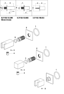 Bild von LAUFEN - ROSETTE BOGEN+BRAUSEHALTER QUADRIGA CHRO, Art.Nr. :WI561098100