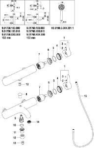 Bild von LAUFEN - UMSTELLKNOPF BADMISCHER F428, Art.Nr. :WI569031428