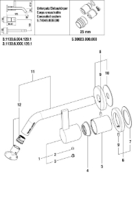 Bild von LAUFEN - MISCHER ROSETTE d55 ZU SBOX 2-POINT F465, Art.Nr. :WI569051465000