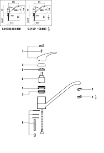 Bild von LAUFEN - HEBEL EUROLOOK d53 F40 LAUFEN CHRO, Art.Nr. :WI570076100600