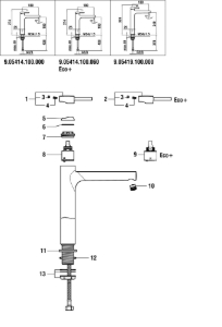 Bild von LAUFEN - HEBEL TWINPLUS 42MM K35 ECO+ LAUFEN CHRO, Art.Nr. :WI570111100680