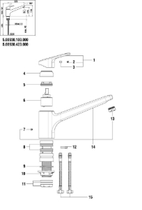 Bild von LAUFEN - HEBEL CITYPRO d55 E40 SPÜLT LAUFEN F423, Art.Nr. :WI570118423600