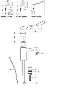 Bild von LAUFEN - HEBEL CITYPRO LIBERTY 48MM E40 LAUFEN CH, Art.Nr. :WI570121100600