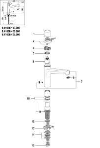 Bild von LAUFEN - HEBEL KOMPLET K35 CLASS NEW F428, Art.Nr. :WI570178428000