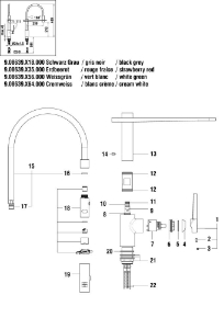 Bild von LAUFEN - HEBEL SEMIPRO LAUFEN d42 K35 F426, Art.Nr. :WI570179426660