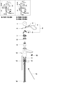 Bild von LAUFEN - GRAUER HEBEL C40 KOMPLET CLASS-CLINIC, Art.Nr. :WI570193005000