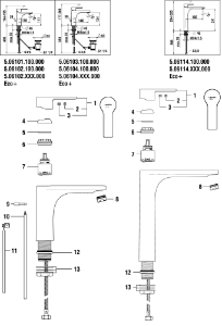Bild von LAUFEN - HEBEL ECO+ SWISSTAP d42 K35 LAUFEN F462, Art.Nr. :WI570195462680