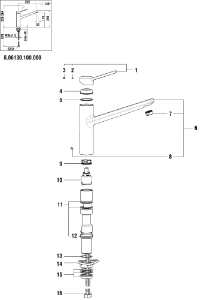 Bild von LAUFEN - HEBEL SWISSTAP KÜCHEN K35 LAUFEN F423, Art.Nr. :WI570200423600