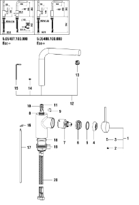 Bild von LAUFEN - HEBEL UMG TWINPLUS SLIM d42 LAUFEN CHRO, Art.Nr. :WI570207100660