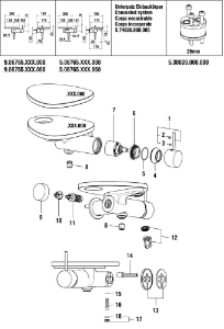 Bild von LAUFEN - HEBEL UMG TWINPLUSSL ADA d48 LAUFEN F428, Art.Nr. :WI570208428660