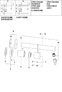 Bild von LAUFEN - HEBEL UMG TWINPLUS SLIM L54 LAUFEN CHRO, Art.Nr. :WI570210100660