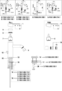 Bild von LAUFEN - HEBEL ECO+ d43,5 LUA LAUFEN F428, Art.Nr. :WI570214428680