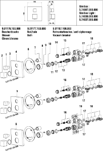 Bild von LAUFEN - DIMMER GRIFF SBOX THERM 2G QUADRIGA CHRO, Art.Nr. :WI571038100000