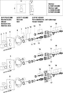Bild von LAUFEN - DIMMER GRIFF SBOX THERM 2G QUADRIGA F423, Art.Nr. :WI571038423000