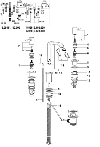 Bild von LAUFEN - WW GRIFF 3-LOCH WTM MEDA CHRO, Art.Nr. :WI571058100825