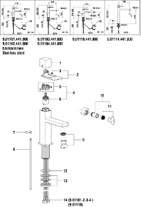 Bild von LAUFEN - PATRONE& HAUBEFÜHRUNG QUADRIGA 25MM F420, Art.Nr. :WI576012420080