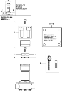 Bild von LAUFEN - BEFESTIGUNGSSET ZU STANDSAEULENMISCHER, Art.Nr. :WI577020000000