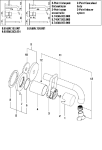 Bild von LAUFEN - GRIFF MIT FÜHRUNG TWIN L74.5 d42 F428, Art.Nr. :WI9156235428001