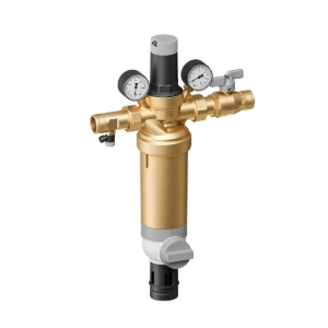 Bild von Honeywell Resideo Hauswasser-Station HS10S, 100 µm, bleifrei, Gewindetülle 1", Messing-Filtertasse, Art.Nr. :HS10S-1LFAAM