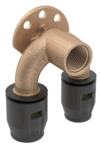 Bild von Geberit PushFit Doppelanschlusswinkel 90°: d16mm Rp1/2" d1=16mm L5.2cm, Art.Nr. :650.274.00.1