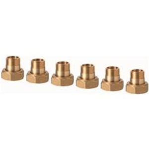 Bild von Siemens - 6-Weg PICV Messingverschraubungen, DN20, G 1"/R  3/4", 6 Stk, inkl. Dichtungen, Art.Nr. :ALN15.206B/1